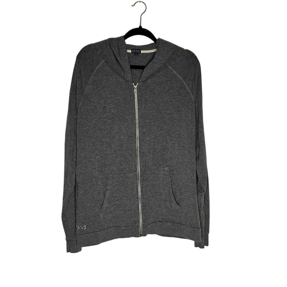Two Blind Brothers XL Gray Bamboo Full Zip Hoodie Made USA Lightweight Stretch